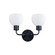Sconces Double Glass by Maxim ( 16 | 11272SWBK Coraline ) 