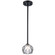 Mini Pendants Glass Down by Trans Globe Imports ( 110 | 11661 BK Sequoia ) 