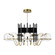 Large Chandeliers Glass Shade by Visual Comfort Modern ( 182 | 700CRBY9BNB-LED927-277 Crosby ) 