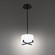 Mini Pendants Drum Shade by W.A.C. Lighting ( 34 | PD-69108-BK Laurel ) 