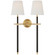 Sconces Double Candle by Visual Comfort Signature ( 268 | TOB 2584HAB/CHC-L Bryant Wrapped ) 