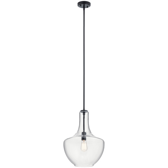 Pendants Glass Down by Kichler ( 12 | 42046BK Everly ) 