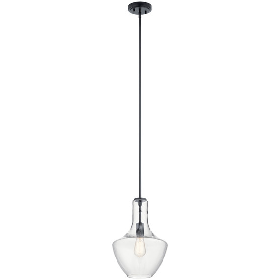 Pendants Glass Down by Kichler ( 12 | 42141BK Everly ) 