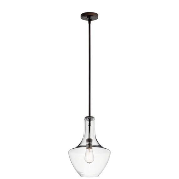 Mini Pendants Glass Down by Kichler ( 12 | 42141OZCLR Everly ) 