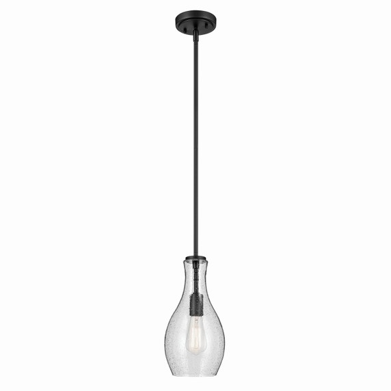 Mini Pendants Glass Down by Kichler ( 12 | 42456BKCS Everly ) 