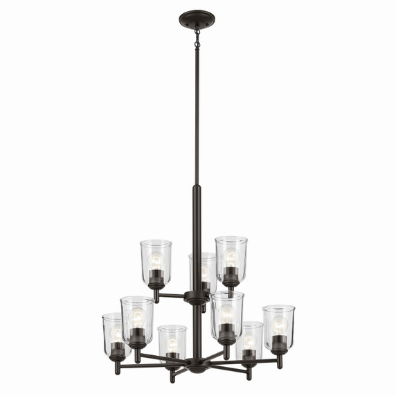 Mid. Chandeliers Glass Up by Kichler ( 12 | 43672OZCLR Shailene ) 