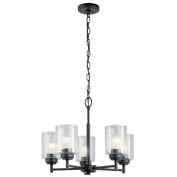 Mid. Chandeliers Glass Up by Kichler ( 12 | 44030BK Winslow ) 