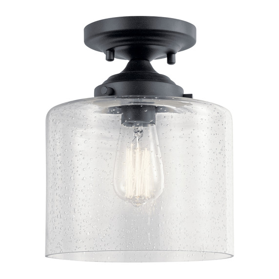 Semi-Flush Mts. Glass Down by Kichler ( 12 | 44033BK Winslow ) 