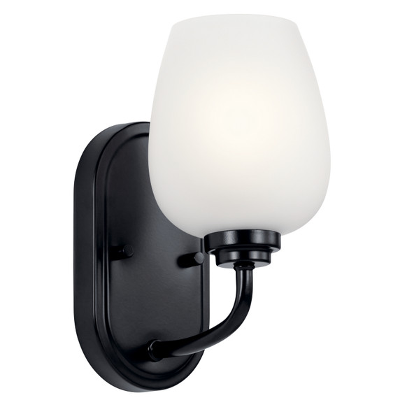 Sconces Single Glass by Kichler ( 12 | 44381BK Valserrano ) 