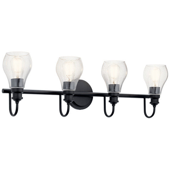 Bathroom Fixtures Four Lights by Kichler ( 12 | 45393BK Greenbrier ) 
