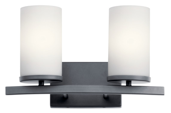 Bathroom Fixtures Two Lights by Kichler ( 12 | 45496BK Crosby ) 