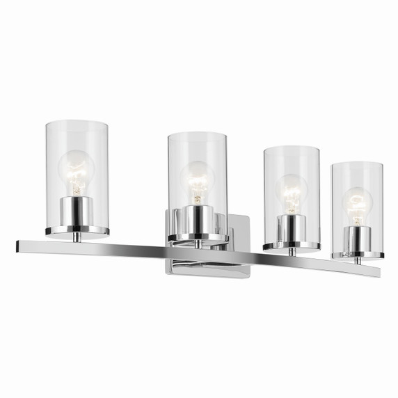 Bathroom Fixtures Four Lights by Kichler ( 12 | 45498CHCLR Crosby ) 