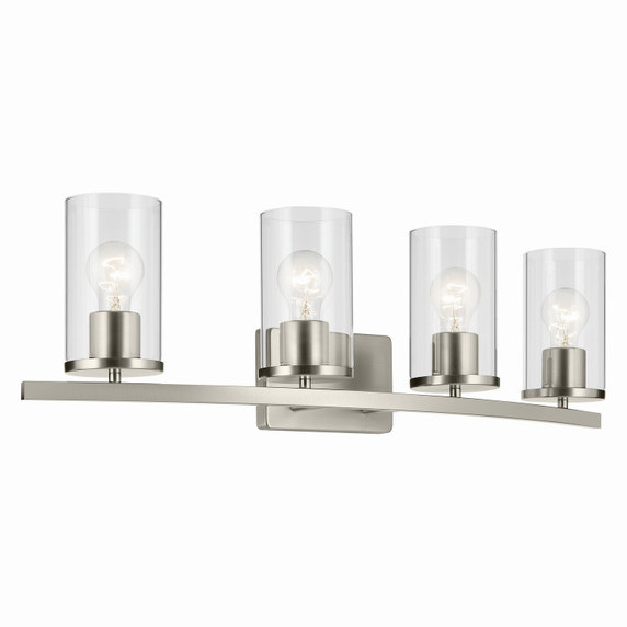 Bathroom Fixtures Four Lights by Kichler ( 12 | 45498NICLR Crosby ) 