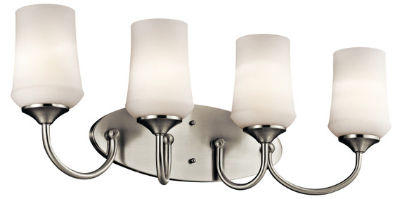 Bathroom Fixtures Four Lights by Kichler ( 12 | 45571NI Aubrey ) 