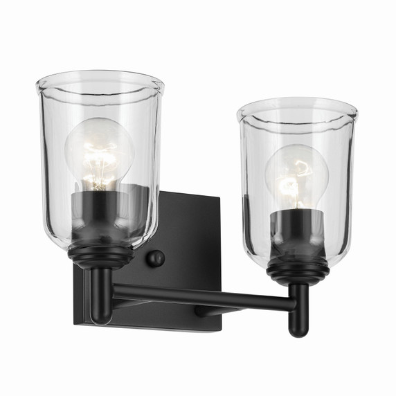 Bathroom Fixtures Two Lights by Kichler ( 12 | 45573BKCLR Shailene ) 