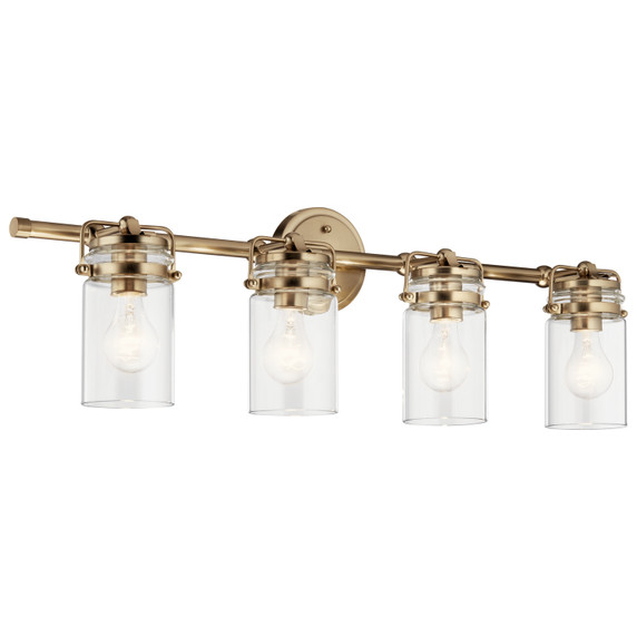 Bathroom Fixtures Four Lights by Kichler ( 12 | 45690CPZ Brinley ) 