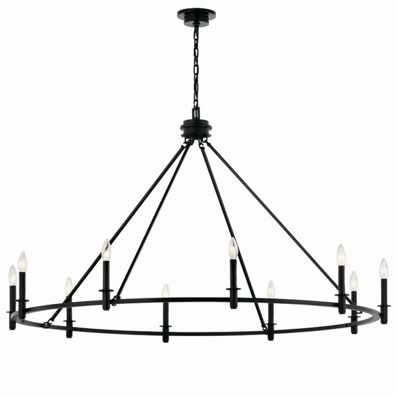 Large Chandeliers Candle by Kichler ( 12 | 52707BK Carrick ) 