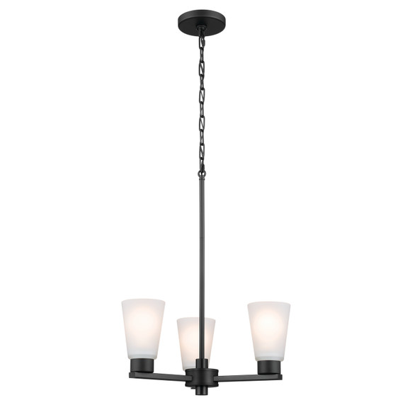 Mini Chandeliers Glass Shade by Kichler ( 12 | 52435BK Stamos ) 