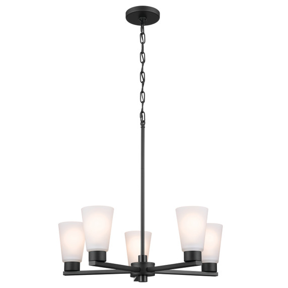 Mid. Chandeliers Glass Up by Kichler ( 12 | 52436BK Stamos ) 