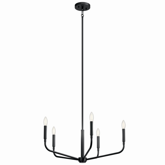 Mid. Chandeliers Candle by Kichler ( 12 | 52717BK Madden ) 