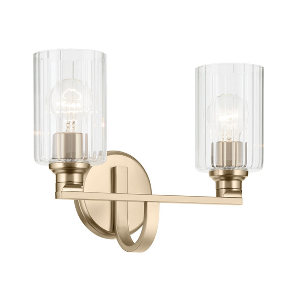 Bathroom Fixtures Two Lights by Kichler ( 12 | 55225CPZFLU Gioe ) 