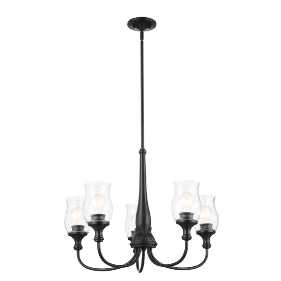 Mid. Chandeliers Glass Up by Kichler ( 12 | 52468BK Melis ) 