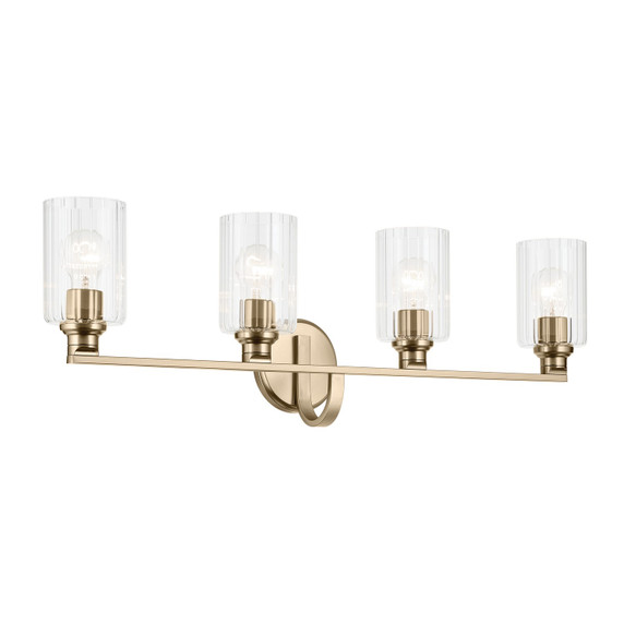 Bathroom Fixtures Four Lights by Kichler ( 12 | 55227CPZFLU Gioe ) 