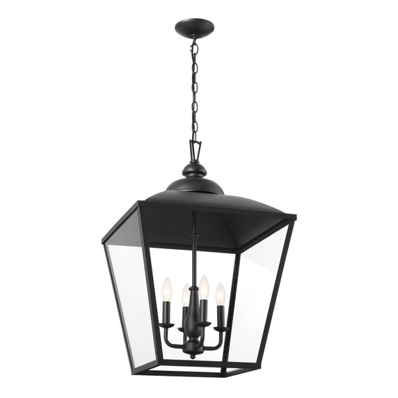 Foyer/Hall Lanterns Glass w/Frame by Kichler ( 12 | 52475BKT Dame ) 