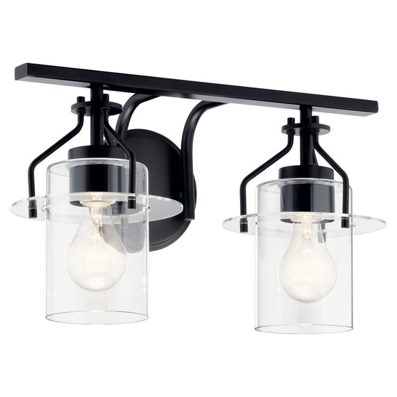 Bathroom Fixtures Two Lights by Kichler ( 12 | 55078BK Everett ) 