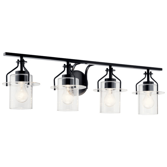 Bathroom Fixtures Four Lights by Kichler ( 12 | 55080BK Everett ) 