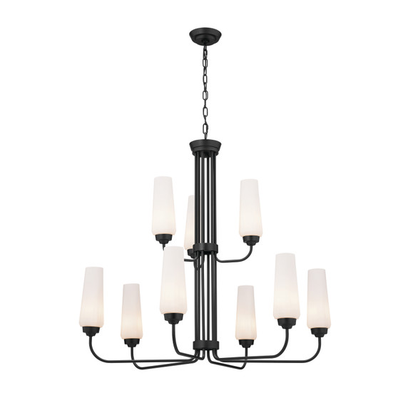 Mid. Chandeliers Glass Up by Kichler ( 12 | 52482BK Truby ) 