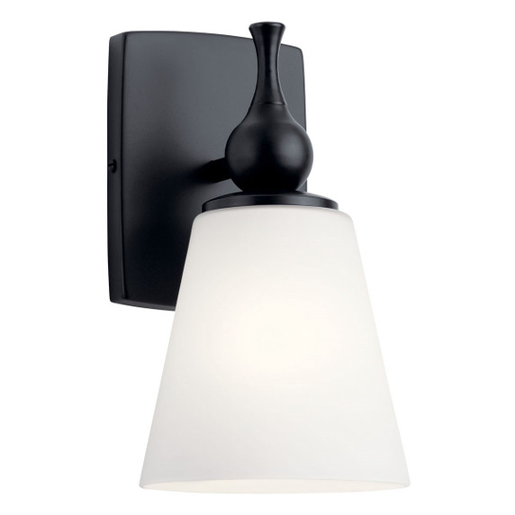 Sconces Single Glass by Kichler ( 12 | 55090BK Cosabella ) 