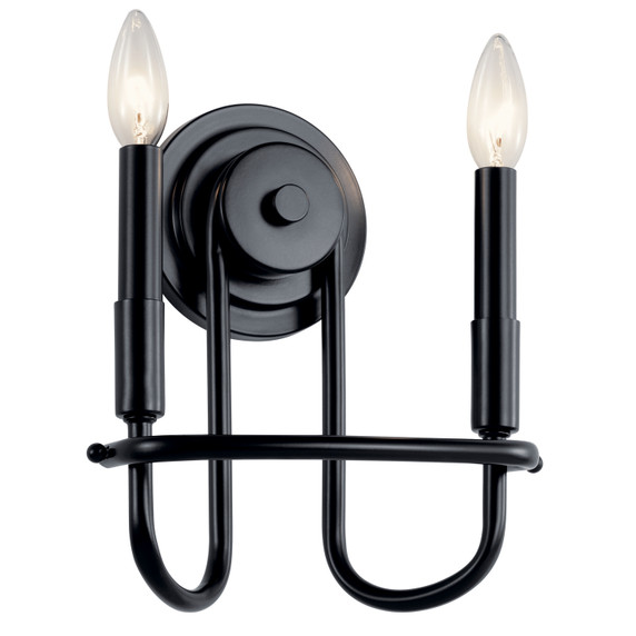 Sconces Double Candle by Kichler ( 12 | 52308BK Capitol Hill ) 