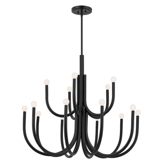Large Chandeliers Candle by Kichler ( 12 | 52552BK Odensa ) 