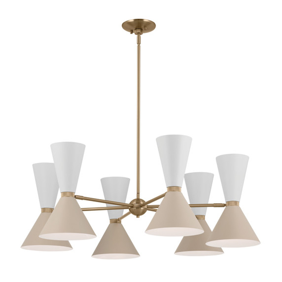 Mid. Chandeliers Metal Shade by Kichler ( 12 | 52566CPZGRG Phix ) 