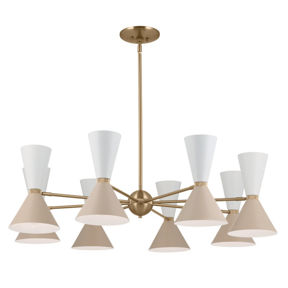 Mid. Chandeliers Metal Shade by Kichler ( 12 | 52567CPZGRG Phix ) 