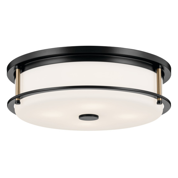 Flush Mounts Drum Shade by Kichler ( 12 | 52597BKCPZ Brit ) 
