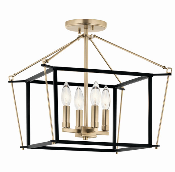 Semi-Flush Mts. Cage by Kichler ( 12 | 52633CPZ Eisley ) 