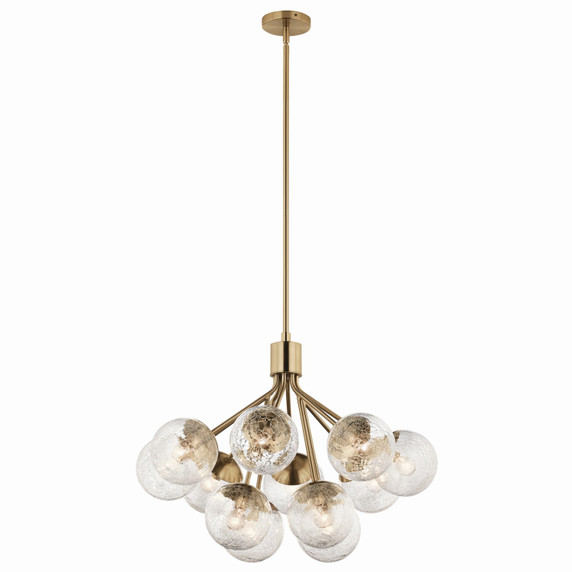 Mid. Chandeliers Glass Down by Kichler ( 12 | 52701CPZ Silvarious ) 