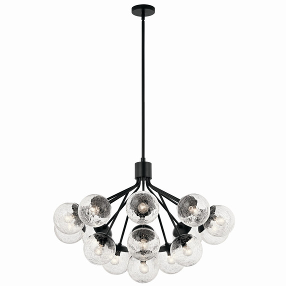 Large Chandeliers Glass Shade by Kichler ( 12 | 52702BK Silvarious ) 