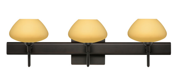 Bathroom Fixtures Three Lights by Besa ( 74 | 3SW-5410VM-BR-SQ Peri ) 