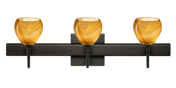 Bathroom Fixtures Three Lights by Besa ( 74 | 3SW-5605HN-BR-SQ Tay Tay ) 