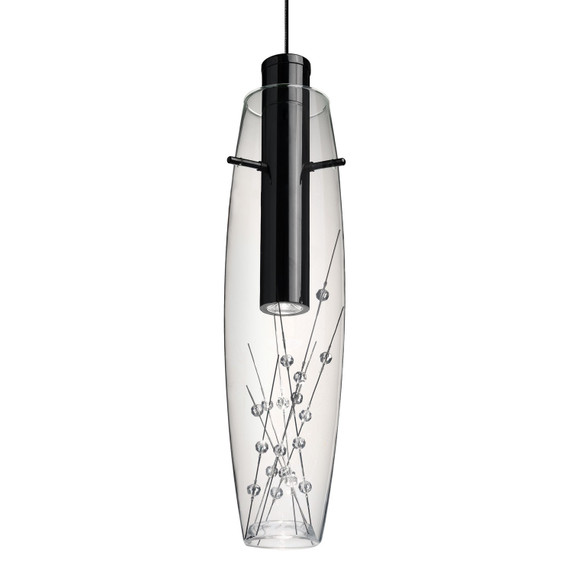 Mini Pendants Glass Down by Besa ( 74 | X-1688WW-LED-BK Besa Willow Pendant ) 