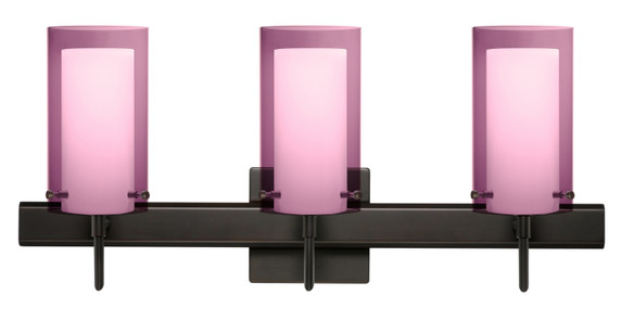 Bathroom Fixtures Three Lights by Besa ( 74 | 3SW-A44007-BR-SQ Pahu ) 