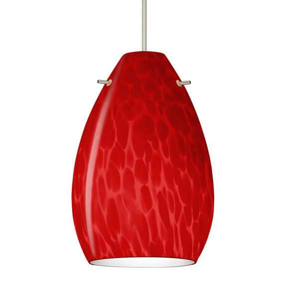 Mini Pendants Glass Down by Besa ( 74 | X-1713RC-LED-SN Besa Pera 6 Pendant ) 