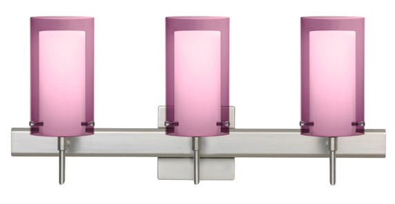 Bathroom Fixtures Three Lights by Besa ( 74 | 3SW-A44007-SN-SQ Pahu ) 