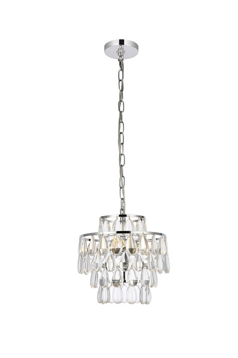 Mini Chandeliers Glass Shade by Elegant Lighting ( 173 | 1102D12C Mila ) 