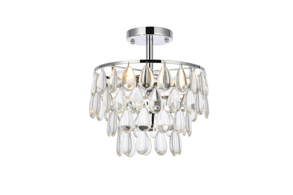 Semi-Flush Mts. Drum Shade by Elegant Lighting ( 173 | 1103F12C Mila ) 