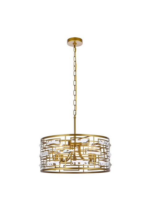 Pendants Drum Shade by Elegant Lighting ( 173 | 1108D19BR Kennedy ) 