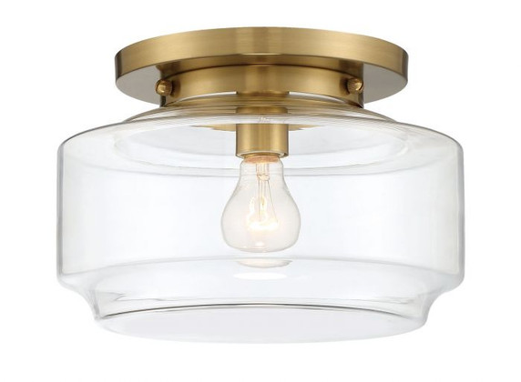 Flush Mounts Glass Down by Craftmade ( 46 | X3112-SB Peri ) 